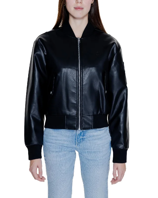 Women's Tailored Stretch Blazers in Navy Blue for Business MeetingsCalvin Klein Black Zippered Blazer with Long Sleeves Women's Tailored Stretch Blazers in Navy Blue for Business MeetingsCalvin Klein Black Zippered Blazer with Long Sleeves