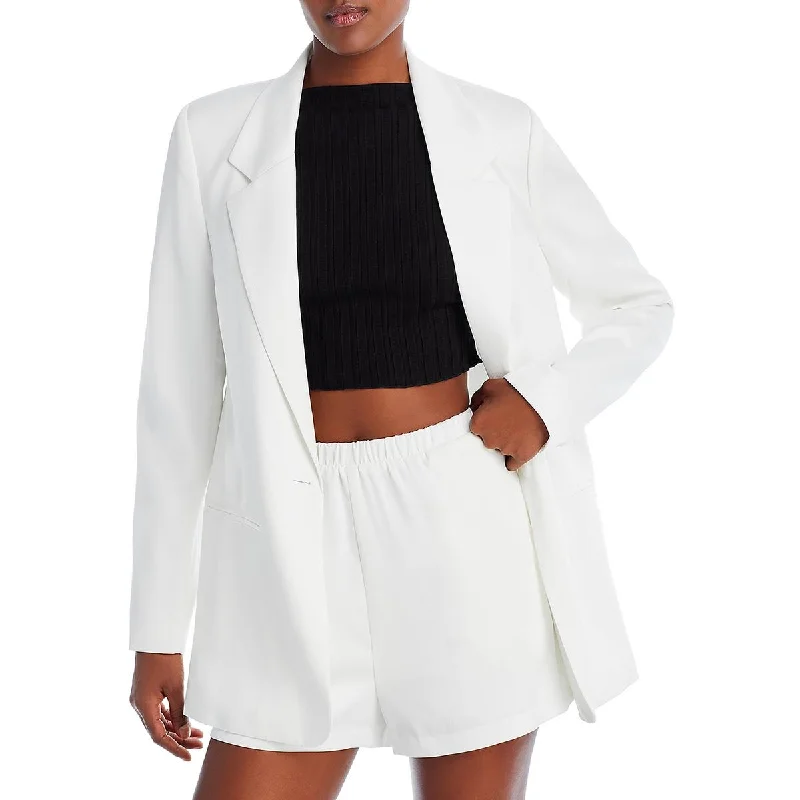 Women's Notched Lapel Blazers in Beige for a Timeless OutfitWomens Textured Polyester One-Button Blazer Women's Notched Lapel Blazers in Beige for a Timeless OutfitWomens Textured Polyester One-Button Blazer