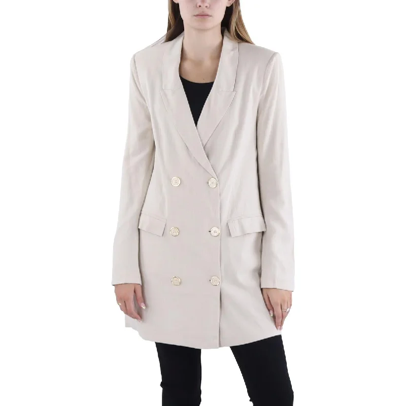 Double - Breasted Women's Polyester Blazers in Bright Colors for a Fun StyleWomens Slub Business Double-Breasted Blazer Double - Breasted Women's Polyester Blazers in Bright Colors for a Fun StyleWomens Slub Business Double-Breasted Blazer