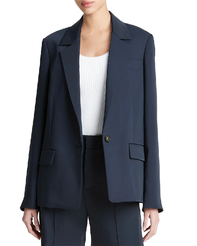 Plus Size Women's Military - Inspired Blazers with Gold Accents for a Bold LookVince Soft Suiting Single Breasted Blazer Plus Size Women's Military - Inspired Blazers with Gold Accents for a Bold LookVince Soft Suiting Single Breasted Blazer
