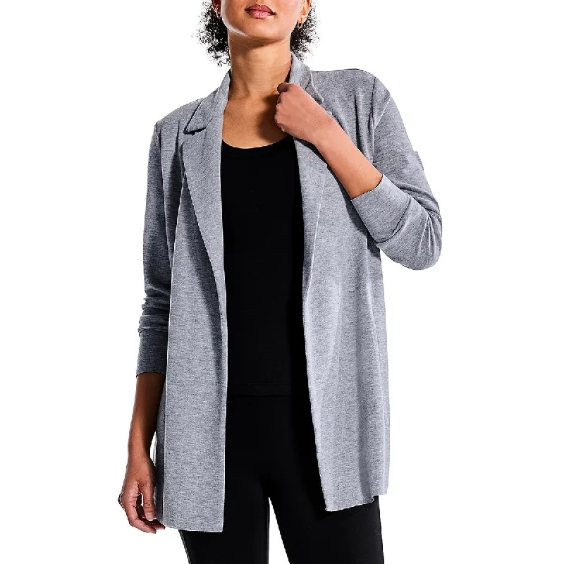 Women's Slim - Fit Blazers in Charcoal Gray for a Professional AppearanceWomens Knit Long Sleeves Open-Front Blazer Women's Slim - Fit Blazers in Charcoal Gray for a Professional AppearanceWomens Knit Long Sleeves Open-Front Blazer