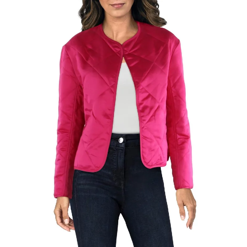 Plus Size Women's Military - Inspired Blazers with Gold Accents for a Bold LookWomens Diamond Quilt Open-Front Blazer Plus Size Women's Military - Inspired Blazers with Gold Accents for a Bold LookWomens Diamond Quilt Open-Front Blazer