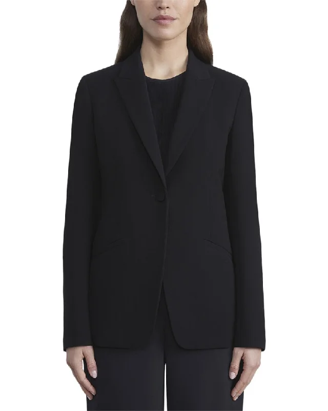 Double - Breasted Women's Leather Blazers in Taupe for an Edgy LookLafayette 148 New York Petite Cutaway Blazer Double - Breasted Women's Leather Blazers in Taupe for an Edgy LookLafayette 148 New York Petite Cutaway Blazer