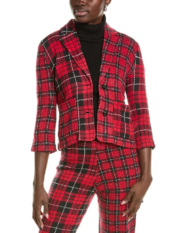 Women's Belted Blazers in Camel Color for a Sophisticated OutfitMinnie Rose Mixed Plaid Blazer Women's Belted Blazers in Camel Color for a Sophisticated OutfitMinnie Rose Mixed Plaid Blazer