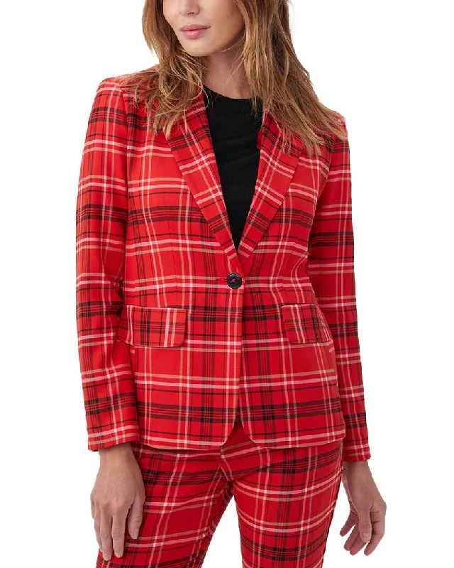 Plus Size Women's Ruffled Blazers in Pink for a Girly and Fashionable LookTrina Turk Habanero Blazer Plus Size Women's Ruffled Blazers in Pink for a Girly and Fashionable LookTrina Turk Habanero Blazer