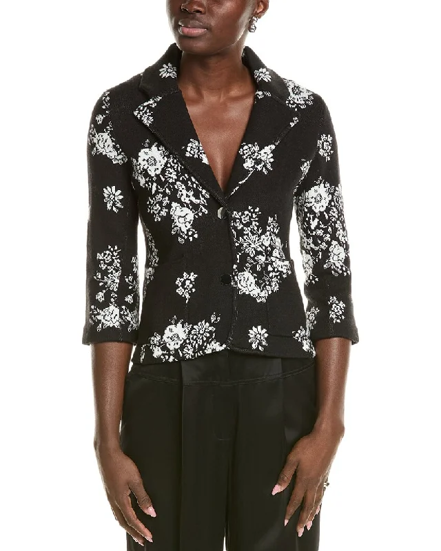 Plus Size Women's Embroidered Blazers in Floral Patterns for a Feminine TouchMinnie Rose Floral Blazer Plus Size Women's Embroidered Blazers in Floral Patterns for a Feminine TouchMinnie Rose Floral Blazer