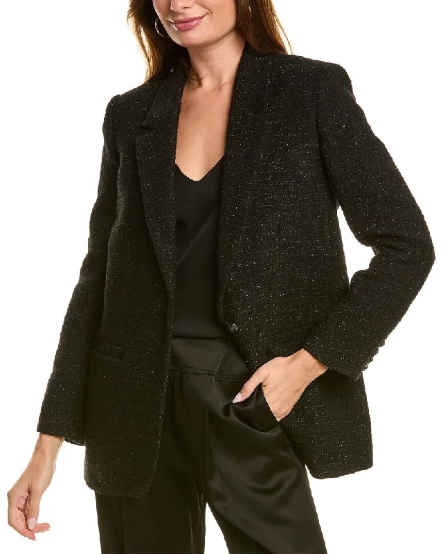 Women's Longline Linen Blazers in Pastel Colors for Summer EventsThe Kooples Tweed Wool-Blend Blazer Women's Longline Linen Blazers in Pastel Colors for Summer EventsThe Kooples Tweed Wool-Blend Blazer