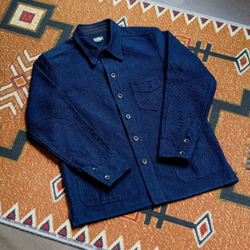 Petite women's wool blend coats with a tailored fit for a flattering silhouetteBLACK SIGN 1930s ''Sashiko" Indigo Pigpen Jacket Petite women's wool blend coats with a tailored fit for a flattering silhouetteBLACK SIGN 1930s ''Sashiko" Indigo Pigpen Jacket
