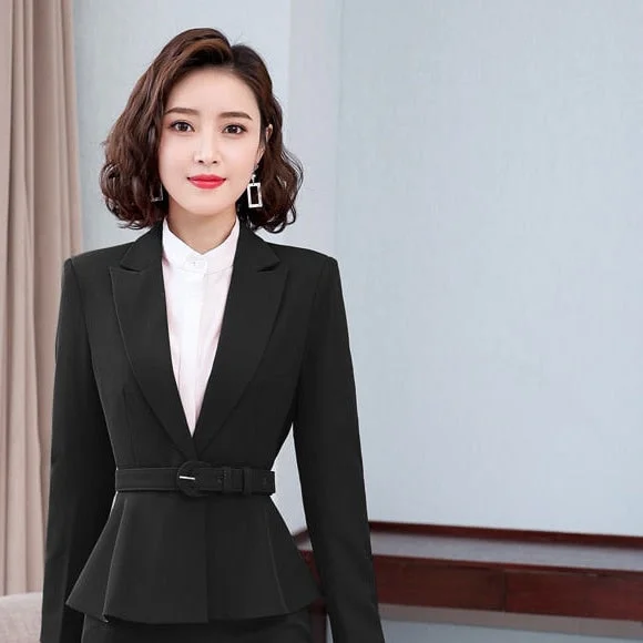 Single - Breasted Women's Linen Blend Blazers in Earth Tones for Casual WearBlack Winter Fashion OL Style Business Professional Blazer for Women Single - Breasted Women's Linen Blend Blazers in Earth Tones for Casual WearBlack Winter Fashion OL Style Business Professional Blazer for Women