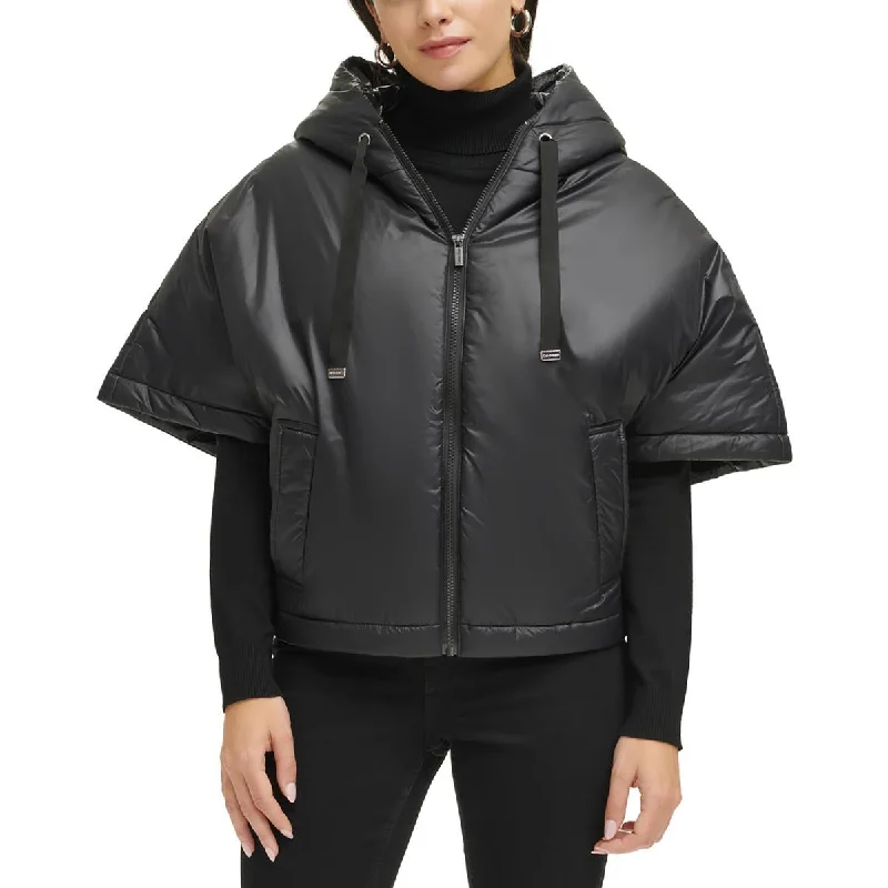 Women's pea coats with brass buttons for a nautical - inspired styleCalvin Klein Womens Quilted Hooded Puffer Jacket Women's pea coats with brass buttons for a nautical - inspired styleCalvin Klein Womens Quilted Hooded Puffer Jacket