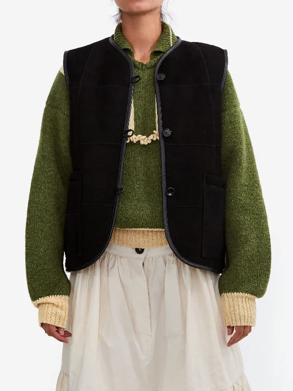 Belted women's cashmere coats in soft pastels for a luxurious feelCawley Suede Check Ella Vest - Black Belted women's cashmere coats in soft pastels for a luxurious feelCawley Suede Check Ella Vest - Black