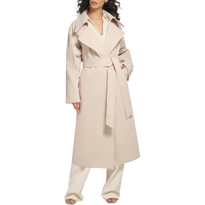 Quilted down women's coats with removable hoods for outdoor activitiesDKNY Womens Oversized Long Coat Quilted down women's coats with removable hoods for outdoor activitiesDKNY Womens Oversized Long Coat