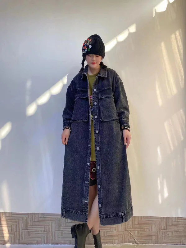 Long women's mac coats in a lightweight fabric for spring showersElegant Cashmere Women's Casual Loose Coat Long women's mac coats in a lightweight fabric for spring showersElegant Cashmere Women's Casual Loose Coat