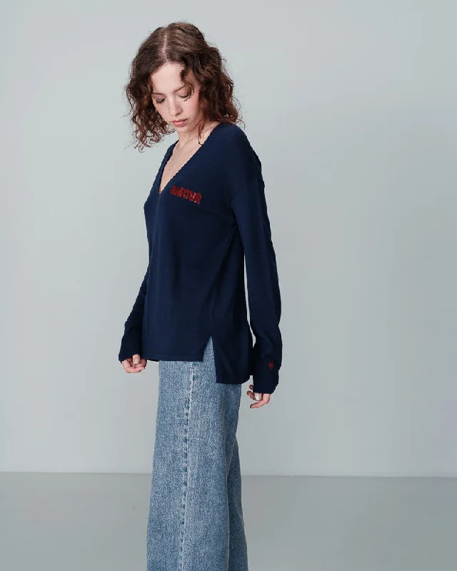 plus size women cardigan for comfortable layeringPullover Natsuki Marine