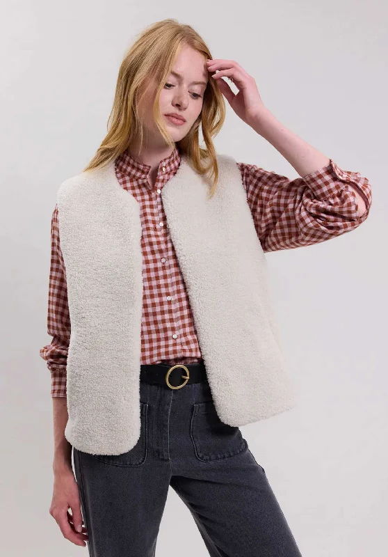 button down women cardigan with vintage buttonsVest Venice Bcvq554 Natural