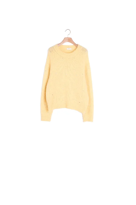 cashmere blend women cardigan for a luxurious feelPull col rond orné de strass
