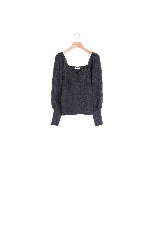 floral print women cardigan for a feminine touchPULL Gris Foncé