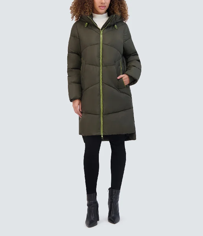 Women's longline double - breasted camel coats for a sophisticated lookBaisley Puffer Coat Women's longline double - breasted camel coats for a sophisticated lookBaisley Puffer Coat