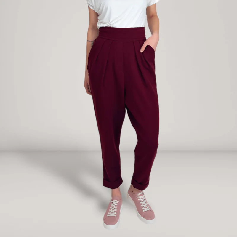 Women's knee - length wool blend coats with a fur collar for added warmthPleated Fine French Terry Tapered Track Pants | Tourmaline Women's knee - length wool blend coats with a fur collar for added warmthPleated Fine French Terry Tapered Track Pants | Tourmaline