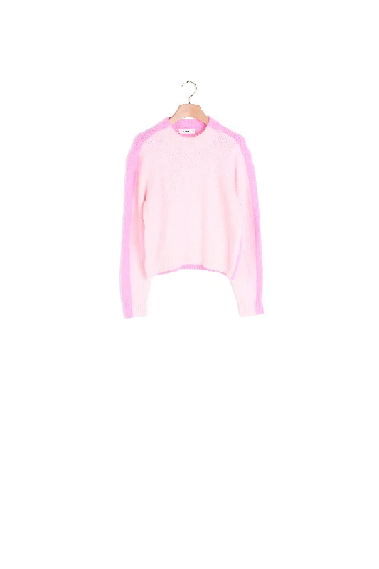 v neck women cardigan to elongate the necklinePull Rose