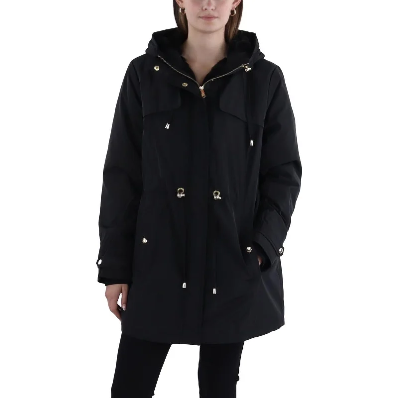 Mid - length women's down coats in a slim fit for a modern and sleek appearanceSam Edelman Womens Hooded Long Parka Coat Mid - length women's down coats in a slim fit for a modern and sleek appearanceSam Edelman Womens Hooded Long Parka Coat