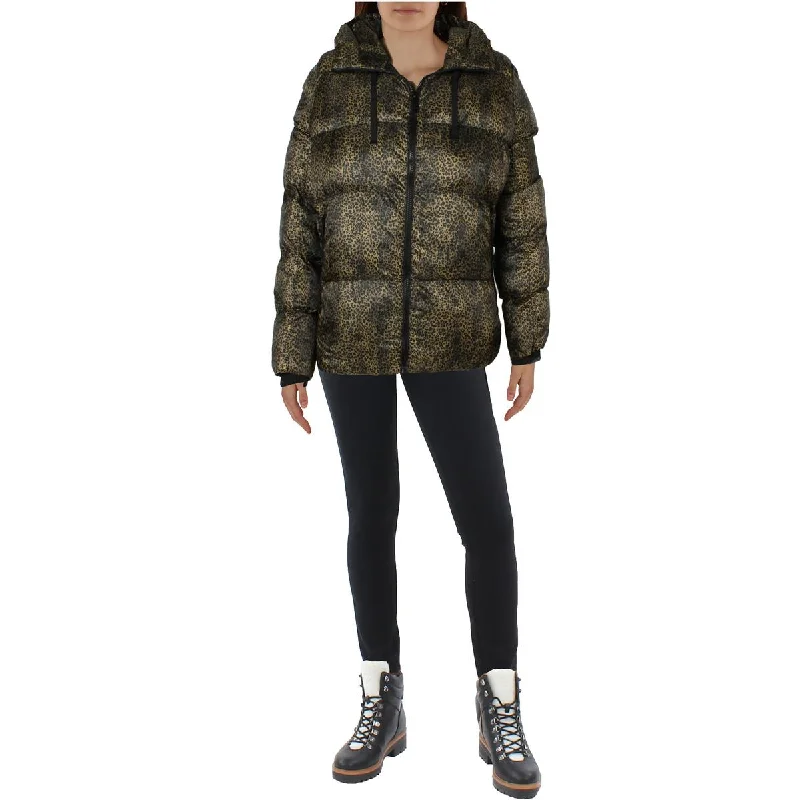 Quilted down women's coats with removable hoods for outdoor activitiesSam Edelman Womens Hooded Short Puffer Jacket Quilted down women's coats with removable hoods for outdoor activitiesSam Edelman Womens Hooded Short Puffer Jacket