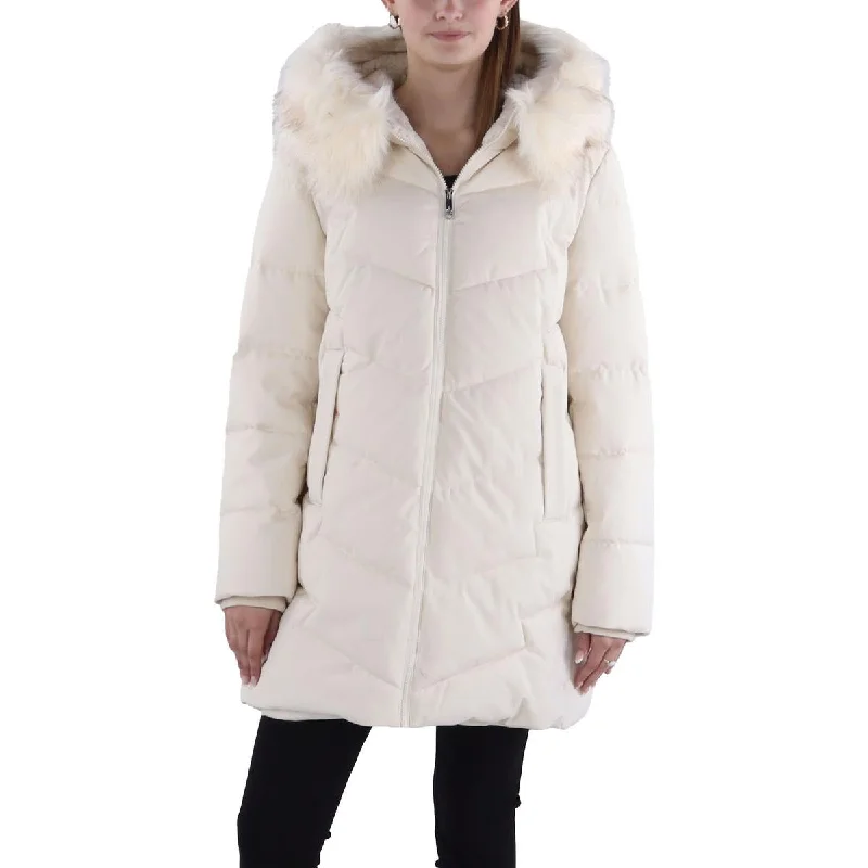 Checkered women's wool coats in a classic pattern for a timeless styleSam Edelman Womens Quilted Hooded Parka Coat Checkered women's wool coats in a classic pattern for a timeless styleSam Edelman Womens Quilted Hooded Parka Coat