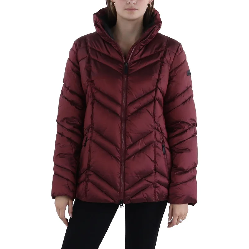 Women's knee - length wool blend coats with a fur collar for added warmthSam Edelman Womens Quilted Short Puffer Jacket Women's knee - length wool blend coats with a fur collar for added warmthSam Edelman Womens Quilted Short Puffer Jacket