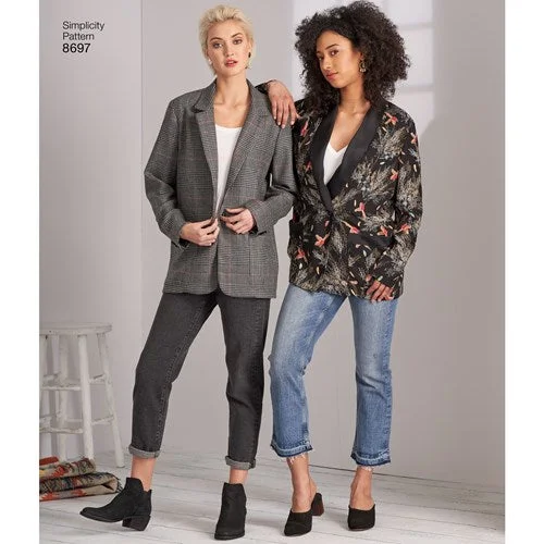 Double - Breasted Women's Polyester Blazers in Bright Colors for a Fun StyleSimplicity Blazer S8697 Double - Breasted Women's Polyester Blazers in Bright Colors for a Fun StyleSimplicity Blazer S8697