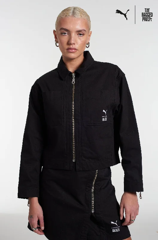 Petite women's wool blend coats with a tailored fit for a flattering silhouettePUMA x The Ragged Priest Black Twill Jacket Petite women's wool blend coats with a tailored fit for a flattering silhouettePUMA x The Ragged Priest Black Twill Jacket