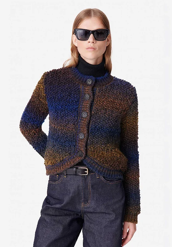 lightweight women cardigan for spring and fallCardigan Drissa 4hvc17-v03374 Petrole
