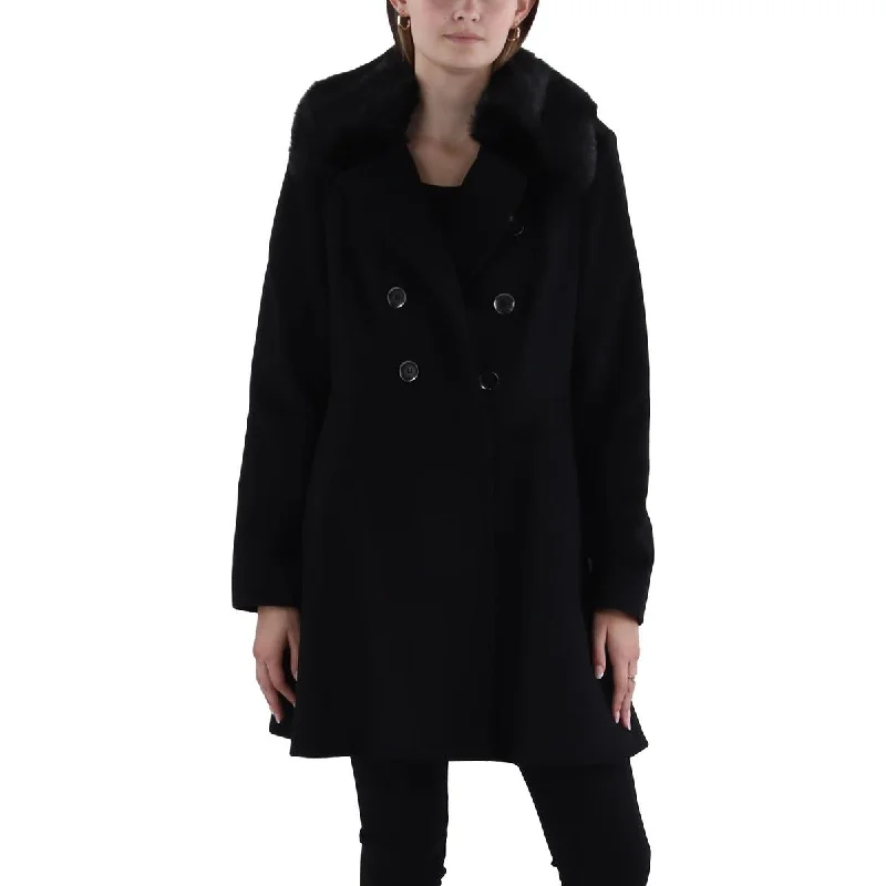 Women's waterproof parka coats with multiple pockets for practicalityVia Spiga Womens Wool Blend Midi Pea Coat Women's waterproof parka coats with multiple pockets for practicalityVia Spiga Womens Wool Blend Midi Pea Coat