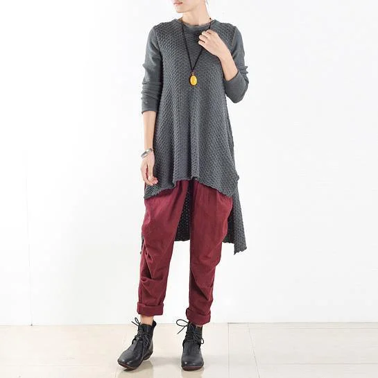 Boat Neck Women's Merino Wool Sweaters in Neutral Shades2017 dark gray low high knit dresses asymmetrical casual long sweaters Boat Neck Women's Merino Wool Sweaters in Neutral Shades2017 dark gray low high knit dresses asymmetrical casual long sweaters