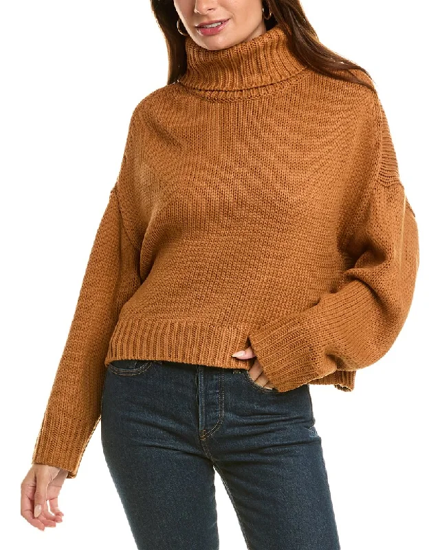 Short Sleeve Women's Cashmere Sweater Dresses in Pastel Hues525 America Edie Turtleneck Pullover Short Sleeve Women's Cashmere Sweater Dresses in Pastel Hues525 America Edie Turtleneck Pullover