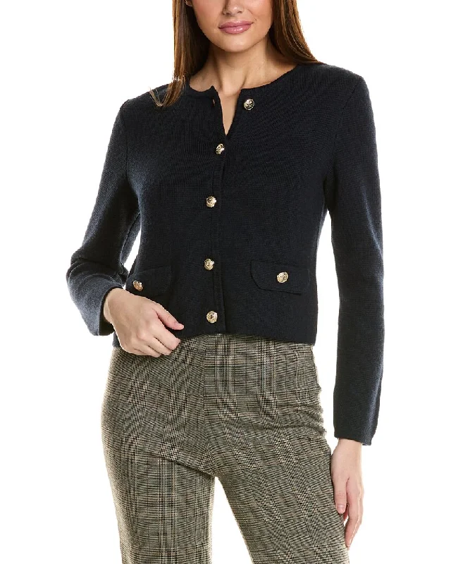 Knee - Length Women's Wool Blend Sweater Dresses in Neutral ColorsBruno Magli Cropped Crewneck Wool Jacket Knee - Length Women's Wool Blend Sweater Dresses in Neutral ColorsBruno Magli Cropped Crewneck Wool Jacket