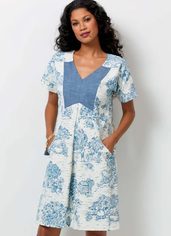 Belted Women's Cotton Blend Sweater Dresses for a Casual LookButterick Dress B6567