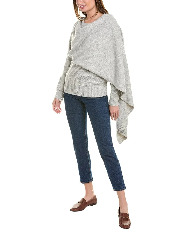 Plus Size Women's Turtleneck Sweater Dresses with Side Slitscabi Wrap Pullover
