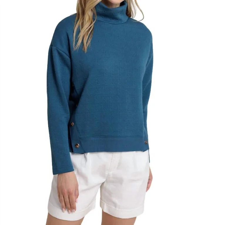 Wrap - Style Women's Lambswool Sweater Dresses in Elegant ShadesMock Neck Sweater Top In Teal Haze Wrap - Style Women's Lambswool Sweater Dresses in Elegant ShadesMock Neck Sweater Top In Teal Haze