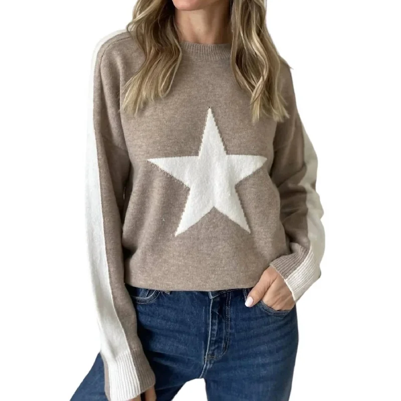 Cropped Women's Angora Blend Sweaters for a Trendy LookMorgan Sweater In Latte/white Cropped Women's Angora Blend Sweaters for a Trendy LookMorgan Sweater In Latte/white