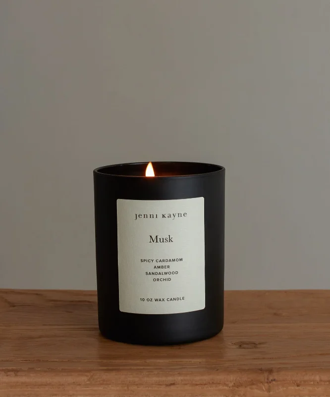 Wrap - Style Women's Lambswool Sweater Dresses in Elegant ShadesMusk Glass Candle