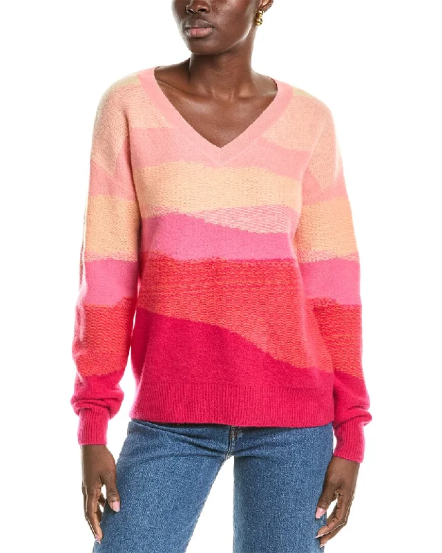 Women's Off - Shoulder Chunky Knit Sweater Dresses in Earth TonesNAADAM Desertscape V-Neck Cashmere Sweater Women's Off - Shoulder Chunky Knit Sweater Dresses in Earth TonesNAADAM Desertscape V-Neck Cashmere Sweater