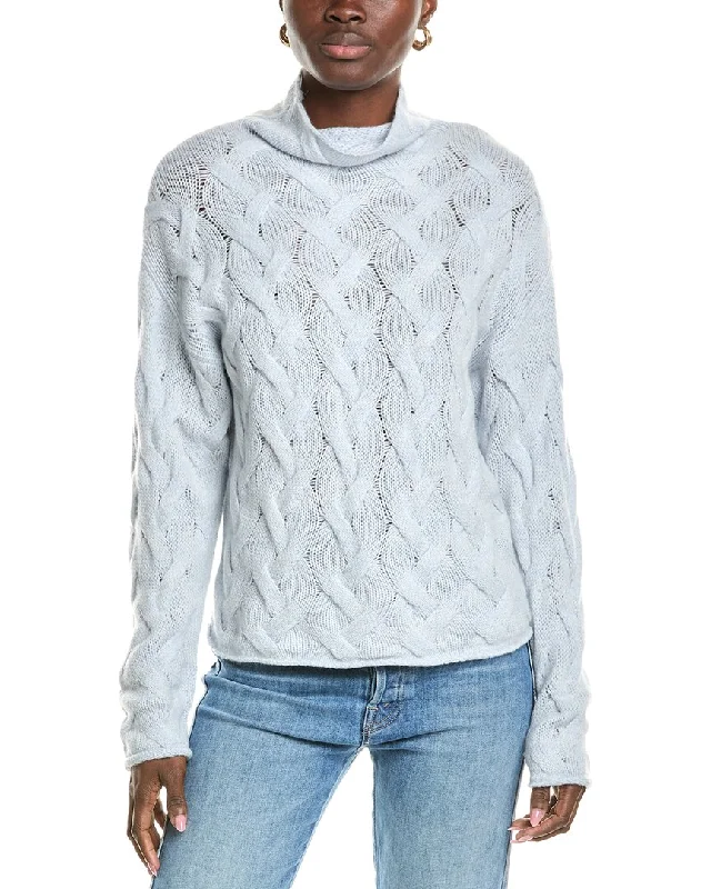 Short Sleeve Women's Cashmere Sweater Dresses in Pastel HuesNAADAM Sculptural Cable Turtleneck Wool & Cashmere-Blend Sweater Short Sleeve Women's Cashmere Sweater Dresses in Pastel HuesNAADAM Sculptural Cable Turtleneck Wool & Cashmere-Blend Sweater