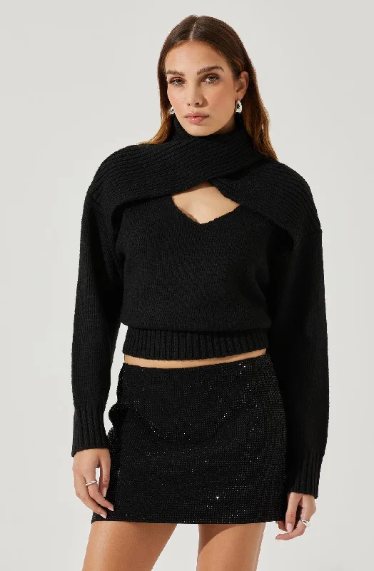 Plus Size Women's Oversized Chunky Knit SweatersPearson Sweater in Black