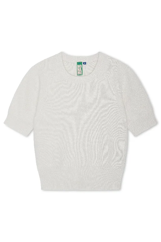 V - Neck Women's Ribbed Wool Sweaters for FallPop Pearl Primary Tee