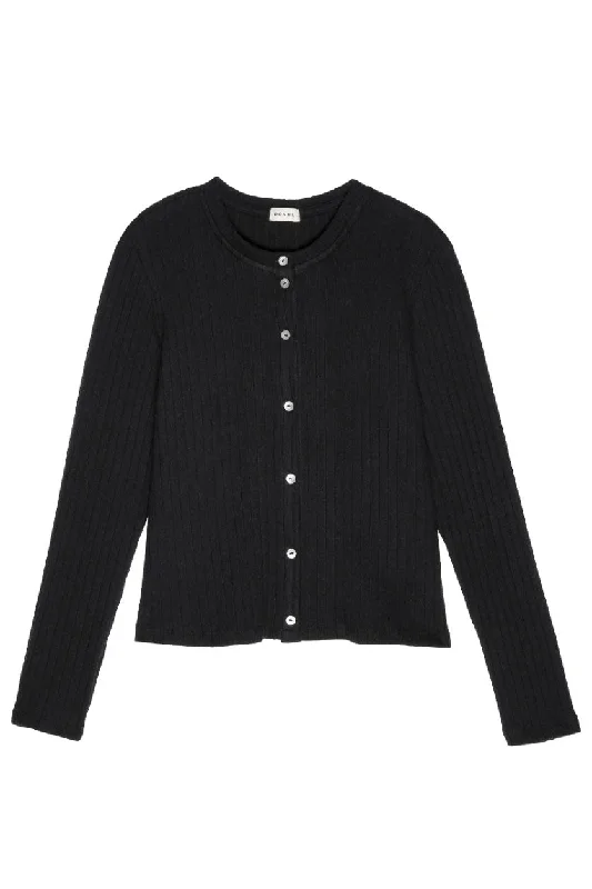 Plus Size Women's Oversized Chunky Knit SweatersRibbed Jet Cardi