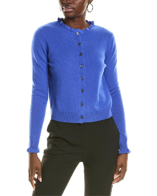 Wrap - Style Women's Lambswool Sweater Dresses in Elegant Shadessofiacashmere Ruffle Cashmere Cardigan Wrap - Style Women's Lambswool Sweater Dresses in Elegant Shadessofiacashmere Ruffle Cashmere Cardigan