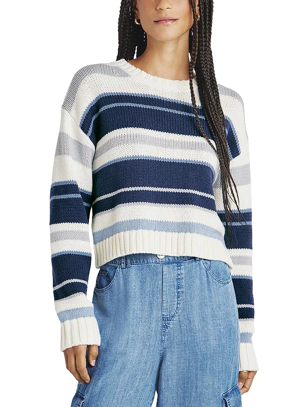 Longline Women's Mohair Sweater Dresses in a Loose FitWomens Ribbed Trim Striped Crewneck Sweater Longline Women's Mohair Sweater Dresses in a Loose FitWomens Ribbed Trim Striped Crewneck Sweater