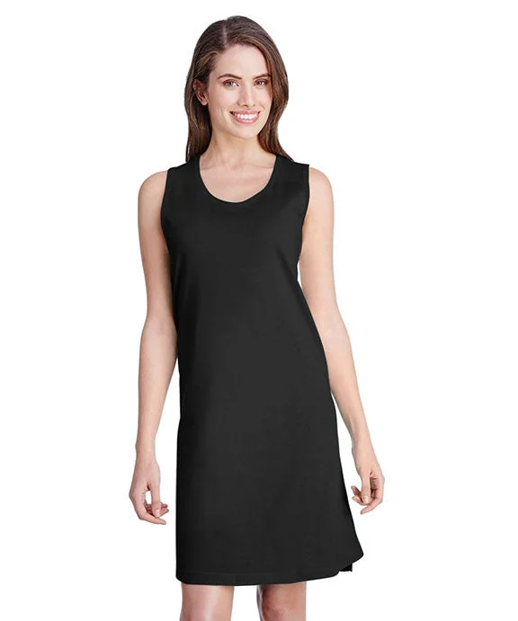 Women's long - sleeve cropped sweatshirt with ribbed cuffs for a snug fit3523 - LAT Ladies Racerback Tank Dress | Black Women's long - sleeve cropped sweatshirt with ribbed cuffs for a snug fit3523 - LAT Ladies Racerback Tank Dress | Black