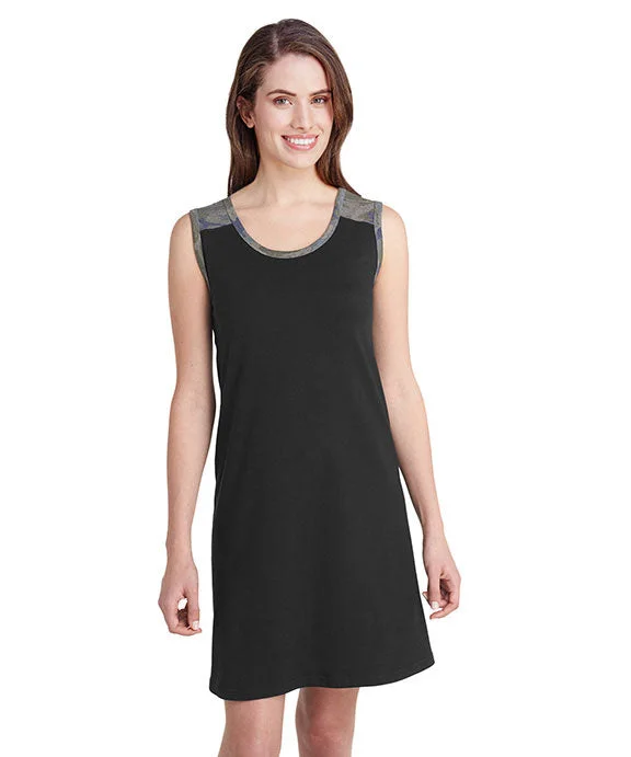 Women's graphic - printed sweatshirt featuring floral patterns for a feminine touch3523 - LAT Ladies Racerback Tank Dress | Black/Vintage Camo Women's graphic - printed sweatshirt featuring floral patterns for a feminine touch3523 - LAT Ladies Racerback Tank Dress | Black/Vintage Camo