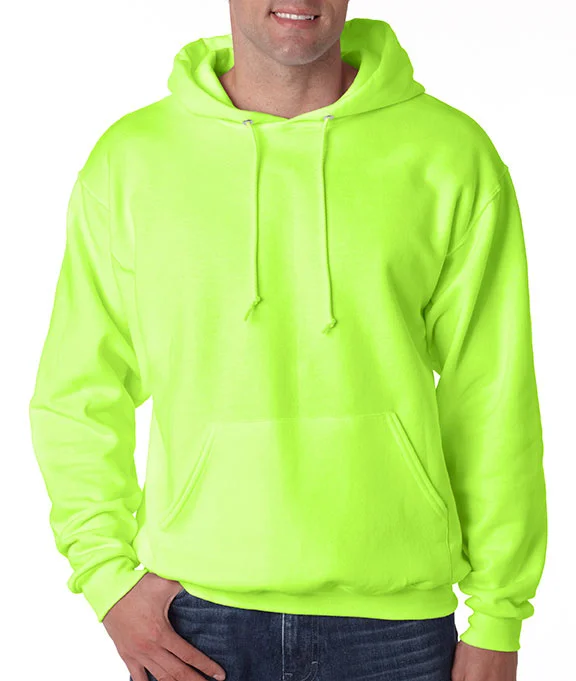 Women's cropped sweatshirt with a lace - trimmed hem for a romantic look4997 - Jerzees Adult Super Sweats® Hooded Pullover Sweatshirt | Safety Green Women's cropped sweatshirt with a lace - trimmed hem for a romantic look4997 - Jerzees Adult Super Sweats® Hooded Pullover Sweatshirt | Safety Green